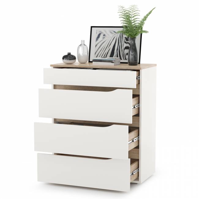 Комод Муссон 13.97 цвет белый/дуб эндгрейн элегантный Комод Муссон 13.97 цвет белый/дуб эндгрейн элегантный