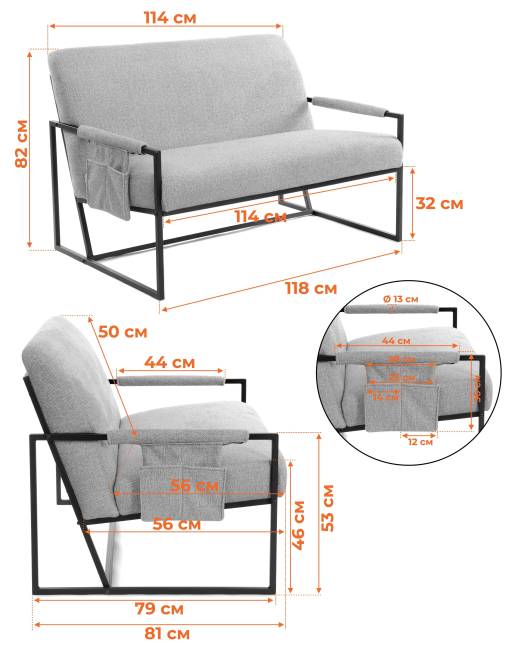 Диван Чарли Люкс/Charli Lux экокожа, шарп чёрный Sharp Чёрный экокожа