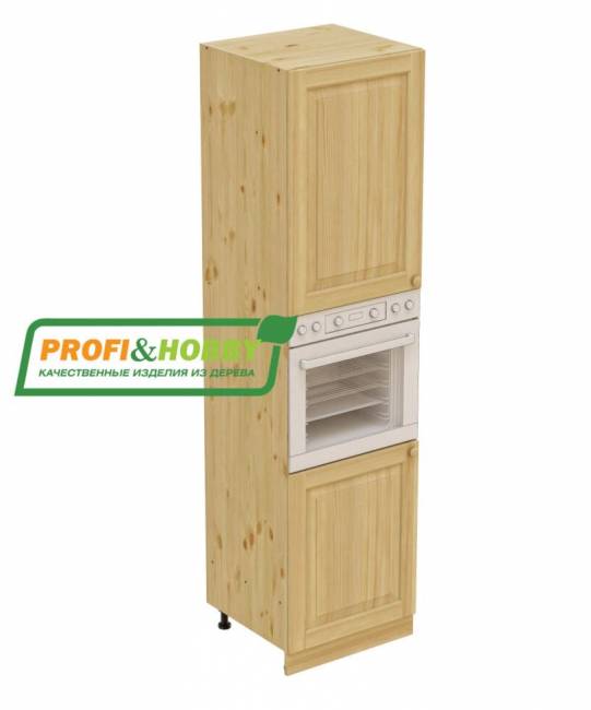 Пенал 2220 х 600 х 560 филенка, 2 двери (без полок), сосна, без покраски