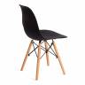 Стул CINDY (EAMES) (mod. 1801) дерево бук/металл/сиденье пластик, 45x51x82 см, Black (черный) (Комплект из 4 шт.) черный