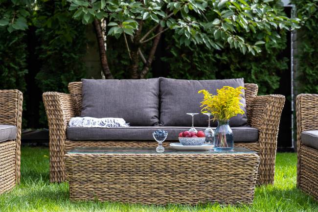 "Капучино" журнальный столик из искусственного ротанга (гиацинт), цвет соломенный "Капучино" журнальный столик из искусственного ротанга (гиацинт), цвет соломенный