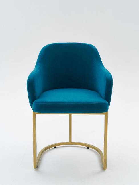 Стул Amely Denim / Gold 2