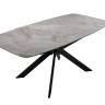 Стол DikLine BK140 Керамика Italian Grey (глянец серый)/подстолье черное/опоры черные