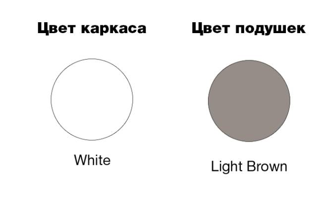 Комплект пластиковой мебели Mykonos белый, светло-коричневый