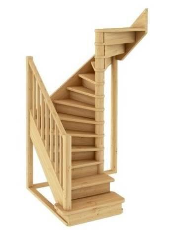 Деревянная лестница ЛС-05м под покраску