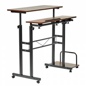 Стол многофункциональный Shuttle 80х58х80-130см, темное дерево, чёрный Стол многофункциональный Shuttle 80х58х80-130см, темное дерево, чёрный