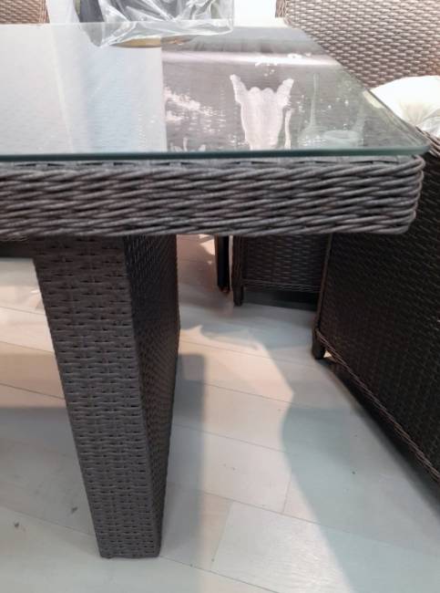 Стол плетеный обеденный Barcelona светло-коричневый 2000х900х720 мм Стол плетеный обеденный Barcelona светло-коричневый 2000х900х720 мм