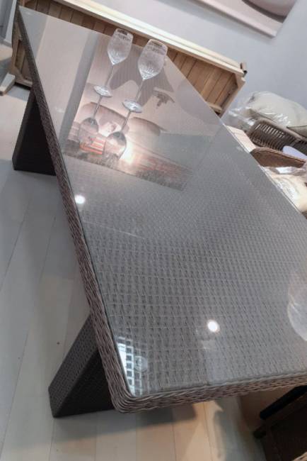 Стол плетеный обеденный Barcelona светло-коричневый 2000х900х720 мм Стол плетеный обеденный Barcelona светло-коричневый 2000х900х720 мм