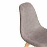 Стул CINDY SOFT (mod. C1021F1-1) фактурный велюр/дерево бук, 55 х 48 х 83 см, Серый LY1701-26 / натуральный (Комплект из 4 шт.) Серый LY1701-26 / натуральный фактурный велюр/дерево бук