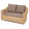 "Кон Панна" диван из искусственного ротанга двухместный, цвет соломенный