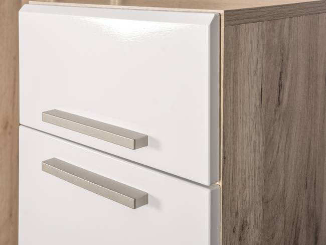 Шкаф для одежды Лайн 08.122 цвет дуб крафт серый/фасады МДФ белый глянец Шкаф для одежды Лайн 08.122 цвет дуб крафт серый/фасады МДФ белый глянец