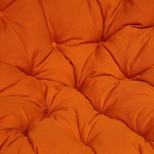 Кресло Папасан/Papasan (23/01 W) /с подушкой/ диаметр подушки 122см, 115х101х104см, античный черно-коричневый, ткань оранжевый, Antique brown (античный черно-коричневый)