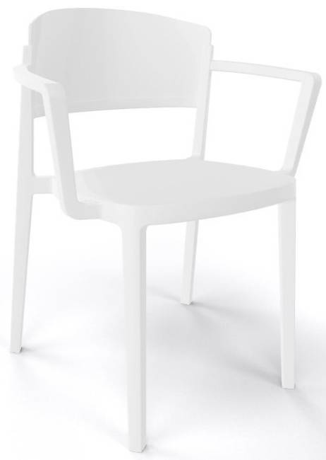 Кресло пластиковое Abuela B белый 580х525х765 мм Кресло пластиковое Abuela B белый 580х525х765 мм