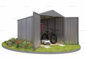 Хозблок SKOGGY секционный с двускатной крышей 4 х 2 м, цинковый Хозблок SKOGGY секционный с двускатной крышей 4 х 2 м, цинковый