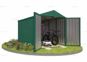 Хозблок SKOGGY секционный с двускатной крышей 4 х 2 м, зелёный мох Хозблок SKOGGY секционный с двускатной крышей 4 х 2 м, зелёный мох