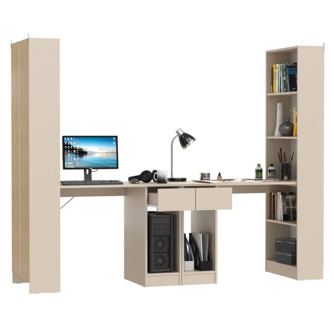 Лайт шкаф комбинированный с компьютерным столом 10.01 цвет сатин Лайт шкаф комбинированный с компьютерным столом 10.01 цвет сатин