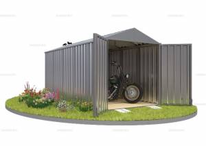 Хозблок SKOGGY секционный с двускатной крышей 5 х 2 м, цинковый Хозблок SKOGGY секционный с двускатной крышей 5 х 2 м, цинковый