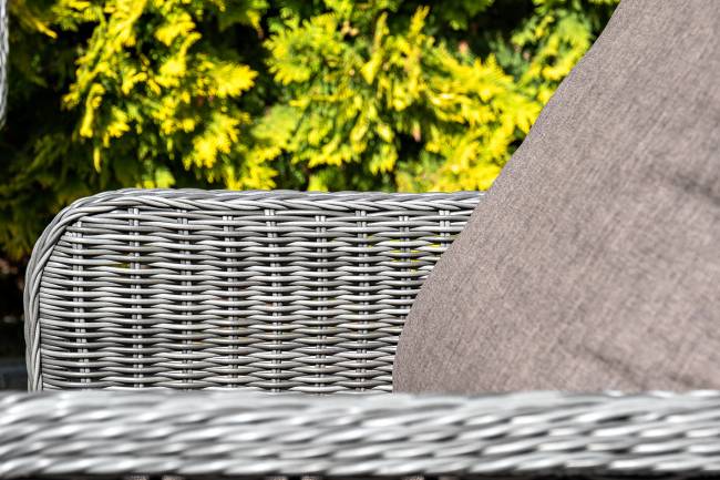 "Гляссе" диван трехместный из искусственного ротанга, цвет графит