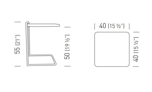 Cтолик приставной Jam 400х400х550 мм Cтолик приставной Jam 400х400х550 мм