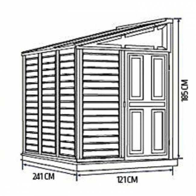 Пластиковый сарай SideMate 4x8 (ГхШ 2,4м х 1,2м) Пластиковый сарай SideMate 4x8 (ГхШ 2,4м х 1,2м)