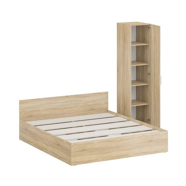 Кровать двуспальная 1800 с пеналом Стандарт цвет дуб сонома