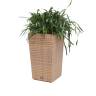 "Капучино" кашпо для цветов плетеное из искусственного ротанга, цвет соломенный "Капучино" кашпо для цветов плетеное из искусственного ротанга, цвет соломенный